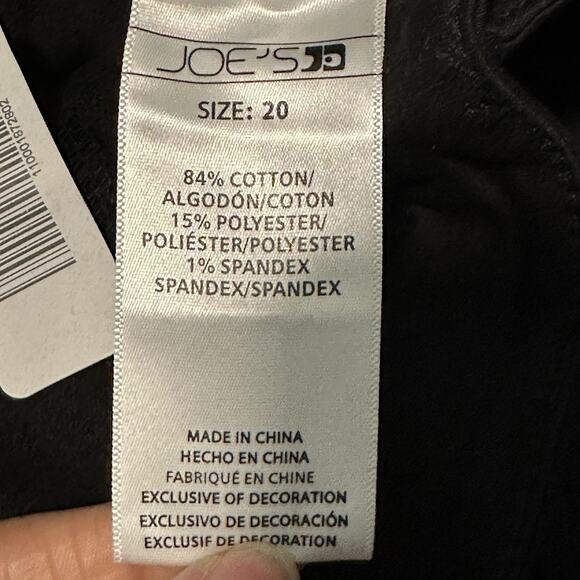 Joe's Women 20 The Brixton Straight Narrow Mid Rise Stretch Black NWT - Picture 5 of 8